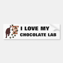 Chocolate Lab Mom Bumper Stickers
