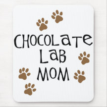 Chocolate Lab Mom Mouse Pads