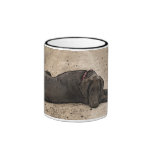 Chocolate Lab On A Forest Trail Coffee Mugs