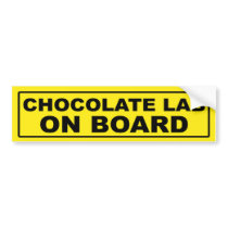 Chocolate Lab on Board bumper stickers by RayBarnsbury Chocolate Lab on Board bumper stickers