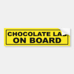 Chocolate Lab on Board Bumper Sticker