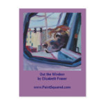 Chocolate Lab • Out the Window • Painting Postcard