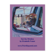 Chocolate Lab • Out the Window • Painting Postcard by paintsquared Chocolate Lab • Out the Window • Painting Postcard