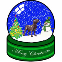 chocolate lab snow globe cut outs