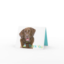 Chocolate Lab Thank You Card by reneespade Chocolate Lab Thank You Card