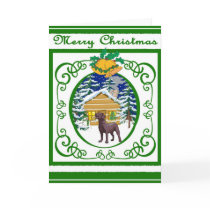 Chocolate Lab Vintage Christmas cards