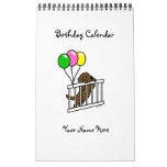 Chocolate Labrador Cartoon Birthday Calendar