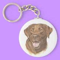 Chocolate Labrador Keychain keychains