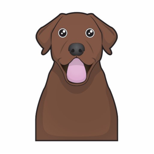 Chocolate Labrador Retriever Cartoon Acrylic Cut Outs Zazzle