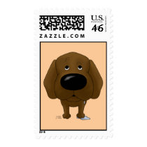 Chocolate Labrador Retriever Postage Stamps
