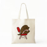 Chocolate Labrador Student 2 Cartoon Canvas Bags