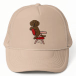 Chocolate Labrador Student 3 Cartoon Mesh Hats