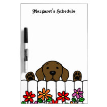 Chocolate Labrador watching you Dry-Erase Whiteboard