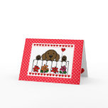 Chocolate Labrador watching you Valentine Cards
