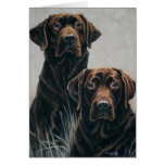 Chocolate Labs - card