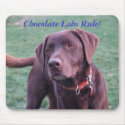 Chocolate Labs Rule! mousepads