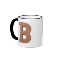 Chocolate letter b coffee mugs