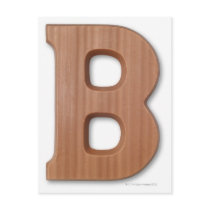 Chocolate letter b postcard