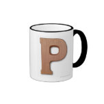 Chocolate letter p mugs