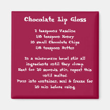 Chocolate Lip Gloss Recipe Magnet color