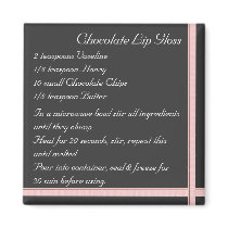 Chocolate Lip Gloss Recipe Magnet ribbon magnets