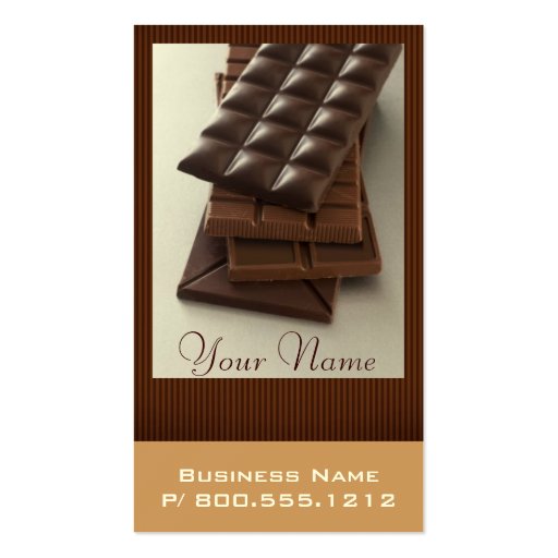 Chocolate Lover Business Cards (front side)