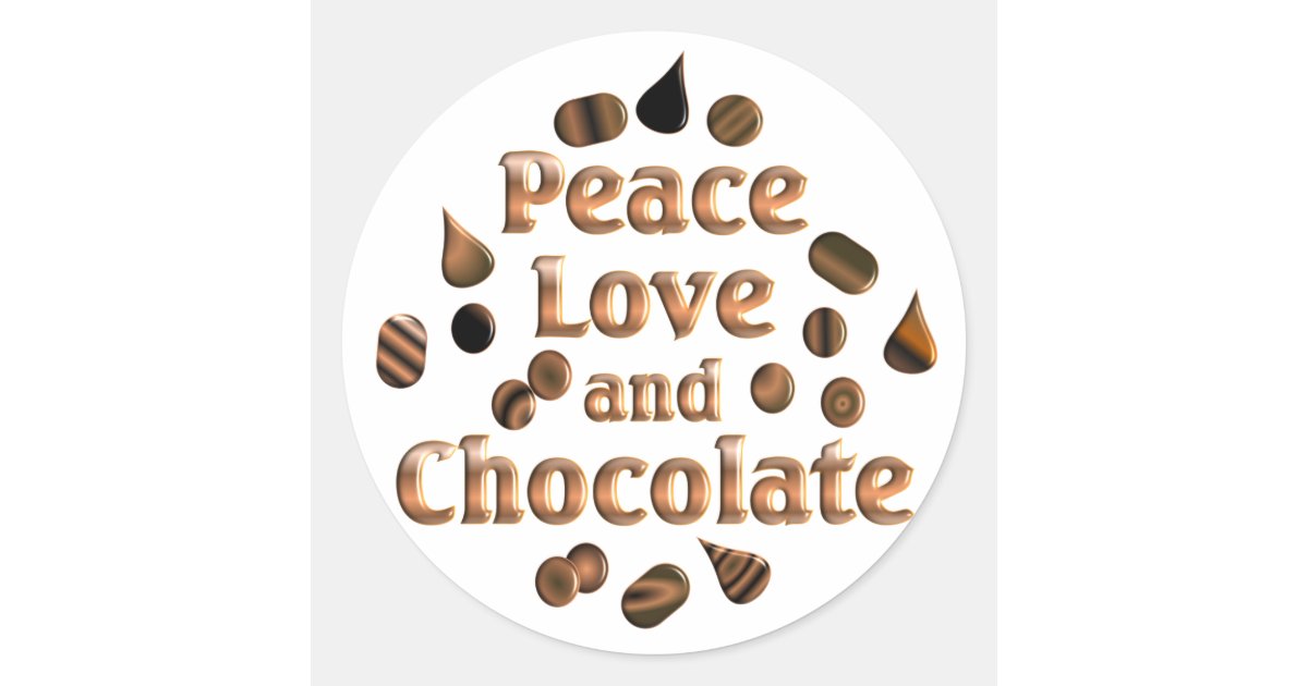 Chocolate Lover Classic Round Sticker Zazzle