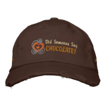 Chocolate Lover's embroidered hats by jamiecreates1 Chocolate Lover's embroidered hats