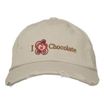 Chocolate Lover's embroidered hats