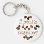 Chocolate Makes Me Happy Key Chain