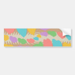Chocolate Marshmallow Heart Swirl Pattern Bumper Sticker