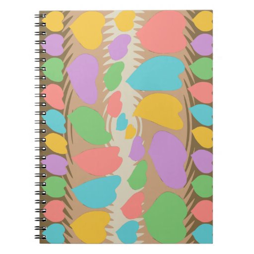Chocolate Marshmallow Heart Swirl Pattern Journal