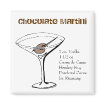 Chocolate Martini Recipe Magnet by Tamathaa Chocolate Martini Recipe Magnet