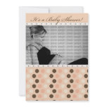Chocolate Melon Dots Baby Shower Invitation