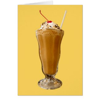 Chocolate Milkshake Greeting Cards