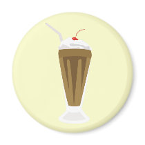 Chocolate Milkshake Magnet by BellyJeans Chocolate Milkshake Magnet