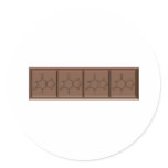 Chocolate Molecule Round Stickers
