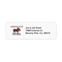 Chocolate Moose Return Address Labels