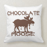 Chocolate Moose Throw Pillow