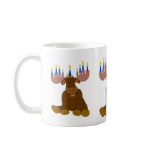 Chocolate Moose with Candles Coffee Mugs