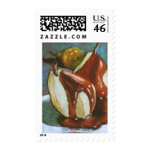 CHOCOLATE ON PEARS color pencil Postage Stamps