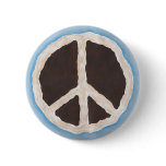chocolate peace sign pie with whip cream, buttons buttons