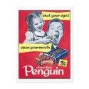 Chocolate Penguin Vintage Ad postcards by vintagegiftmall Chocolate Penguin Vintage Ad postcards