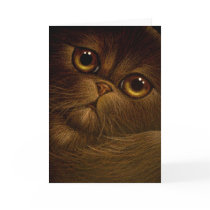 CHOCOLATE PERSIAN CAT HOLIDAY Card by BY_CYRA CHOCOLATE PERSIAN CAT HOLIDAY Card