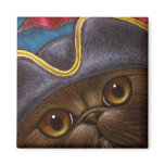 CHOCOLATE PERSIAN CAT PIRATE Magnet
