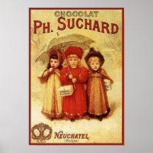 Chocolate pH del vintage. Anuncio de Suchard Posters