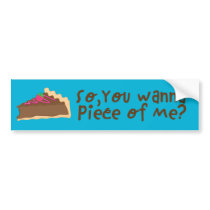 chocolate pie_bumper sticker bumper stickers