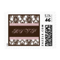 Chocolate & Pink Fancy RSVP-Small Postage postage by twoheartsshoppe Chocolate & Pink Fancy RSVP-Small Postage postage