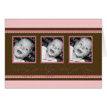 Chocolate & Pink Hearts greeting card cards