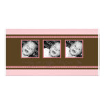 Chocolate &amp; Pink Hearts photocard Customized Photo Card